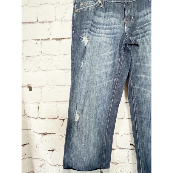 Arizona Jean Co Distressed Cropped Capri Jeans 9 - Picture 3 of 12